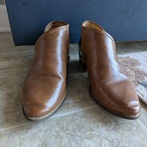 Men's Brown Leather Slip-On Dress Shoes